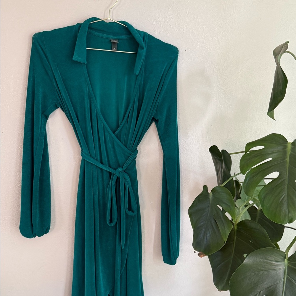 💖3 for $20 bundle💖 Wild Fable Teal Long-Sleeve Wrap Dress